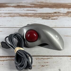 Logitech T-BB18 Trackman Wheel Trackball Mouse USB Wired Tested Working